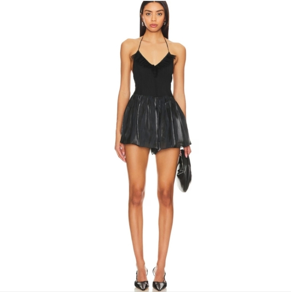 NWT FP Do A Twirl Mixed Media Romper